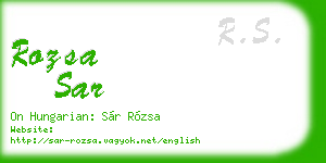 rozsa sar business card